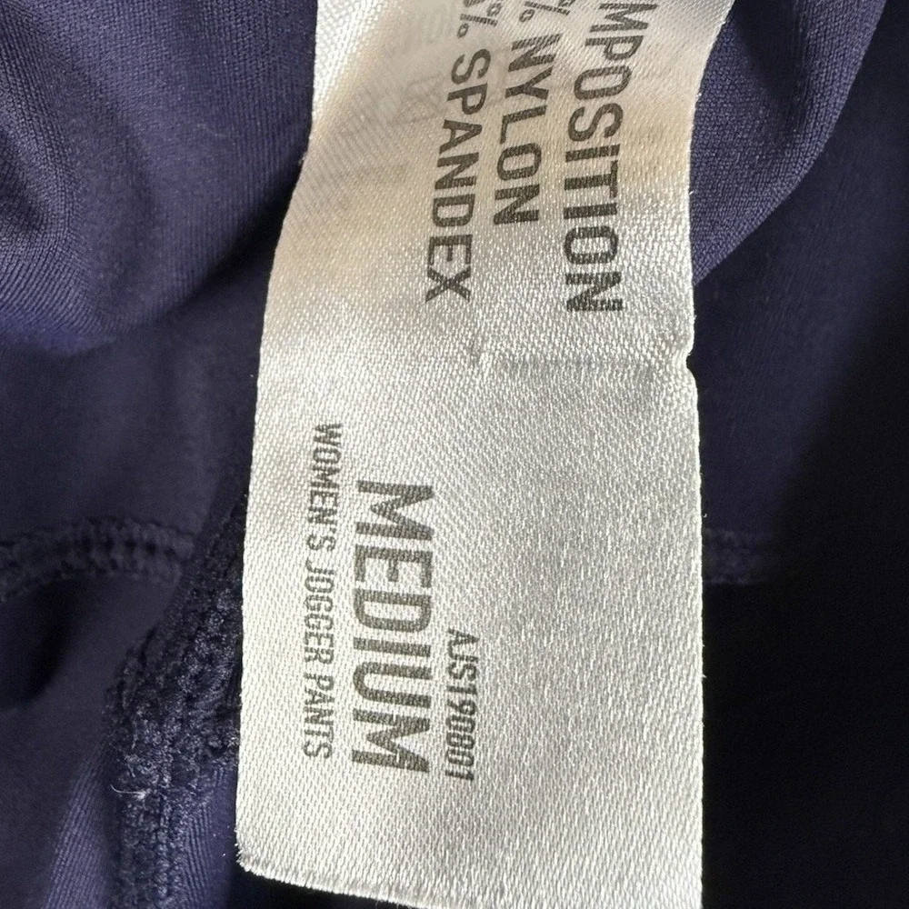 AJISAI Womens Navy Blue Jogger Pants Lightweight Activewear Stretch Size Medium